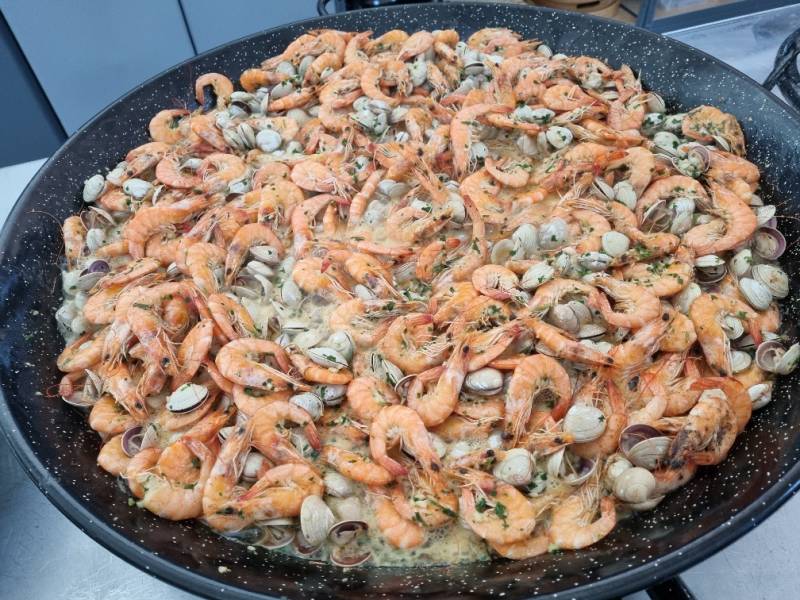 Linguines aux palourdes et crevettes sauce philou plats cuisinés